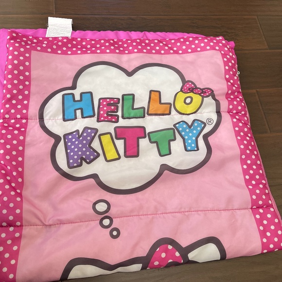 Hello Kitty Sleeping Bag Zippered 28”x 56” Sanrio Pink/white Polka Dots - Picture 5 of 8